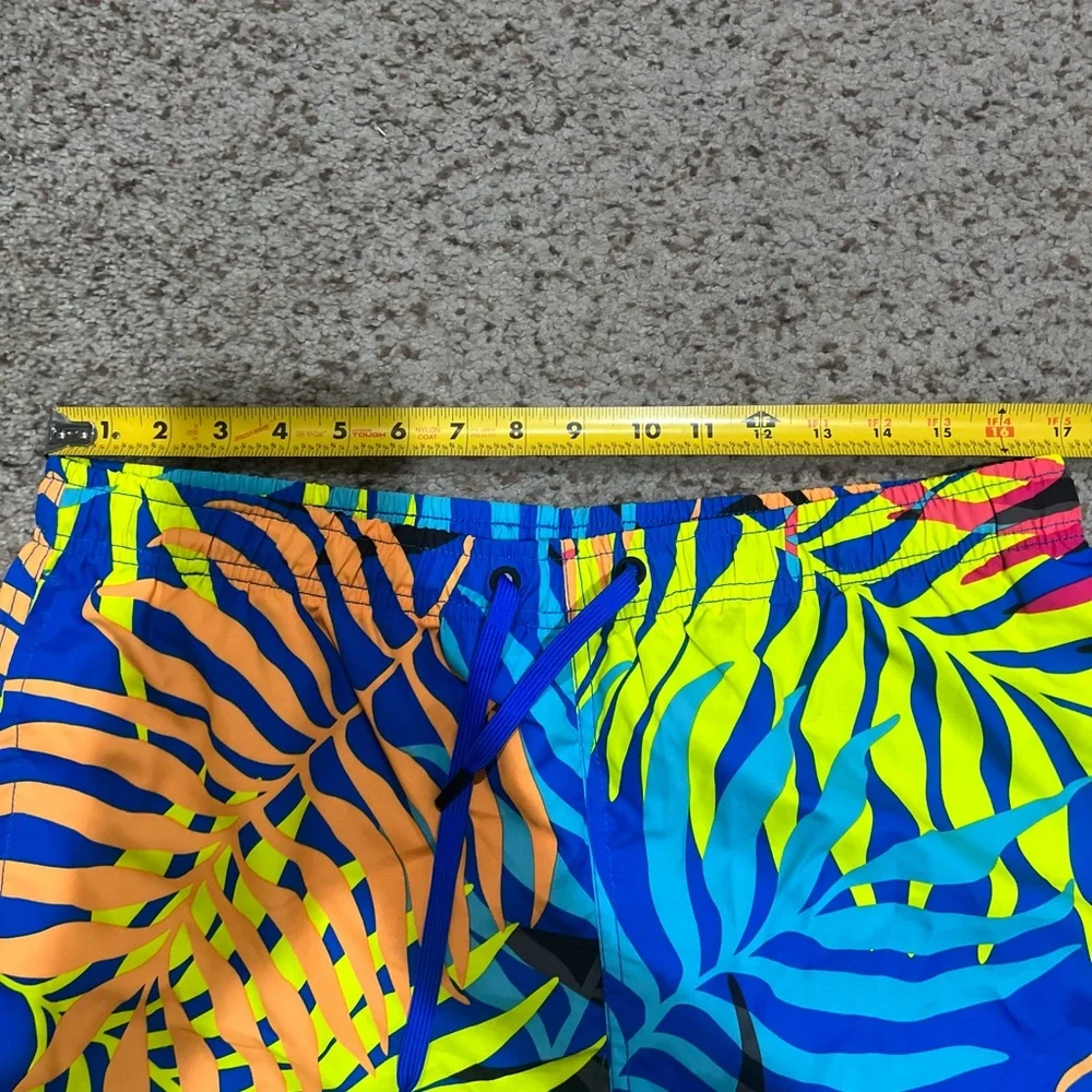Bjorn Borg Palm Print Colorful Men's Swim Surf Board‎ Pool Shorts Pockets XL